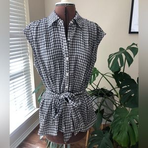 Max Studio Gingham Top size small
